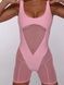 Short strappy jumpsuit Sculpt Form pink, Pink, S