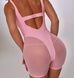 Short strappy jumpsuit Sculpt Form pink, Pink, S
