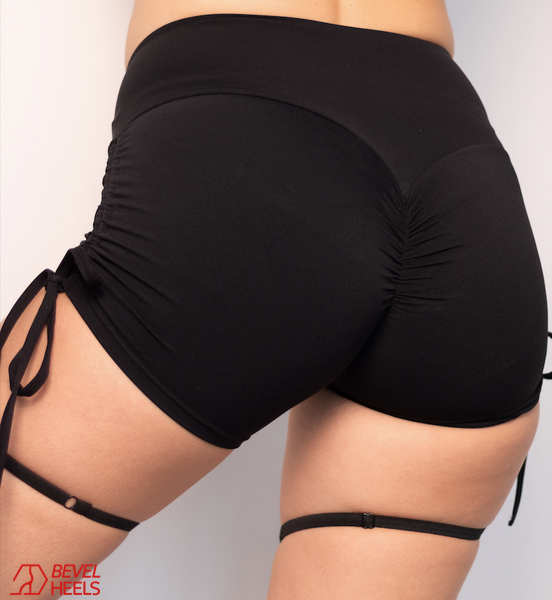 Шорти з ефектом пуш-ап та затяжками збоку shorty-z-efektom-push-ap-ta-zatiazhkamy-s фото