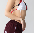 Triangle top with ties, White, ONESIZE