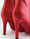 Professional heels made of genuine Premier leather, red snake pattern, with tongue &mdash; dance shoes for modern High Heels dance, open-toe lace-up ankle boots., Red, 9,3 cm, Classic rubber, genuine leather, shoe tongue