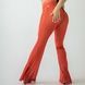 High-rise elastic mesh pants, Red, S