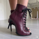 Profesjonalne heelsy z formowaną podeszwą, kolor burgundowy, obcas 9,5 cm, naturalna sk&oacute;ra, DIVA, 39, 9,5 cm, prawdziwa sk&oacute;ra, czarny, bez języka