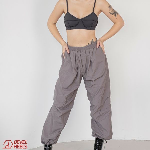 Women's Airy wide-leg sweatpants, Gray, S