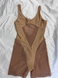 Short jumpsuit with straps Sculpt Form beige with beige mesh, Beige, XS