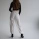 Women's wide-leg sweatpants with elastic waist, White, S