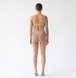 Short jumpsuit with straps Sculpt Form beige with beige mesh, Beige, XS