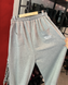 Wide-leg sweatpants with drawstrings in grey melange, Gray, wide