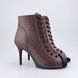 Professional high heels with molded sole, chocolate color, genuine leather, 9.5 cm heel, DIVA, Brown, 36, 9,5 cm, Classic rubber, genuine leather, black, Tongue-less design