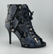 Professional heels with molded sole, genuine leather, PRIMA, Blue, Individual tailoring, Classic rubber, genuine leather