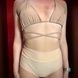 Colorful Pierced Ring Top, Beige, ONESIZE, Ring