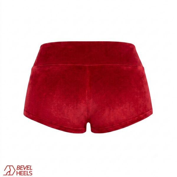 Короткі червоні велюрові шорти korotki-red-veliurovi-shorty-s фото