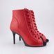 Professional heels with molded sole, 9.5 cm heel, genuine leather, DIVA, Red, Individual tailoring, 9,5 cm, genuine leather