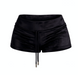 short black velour shorts, Black, S