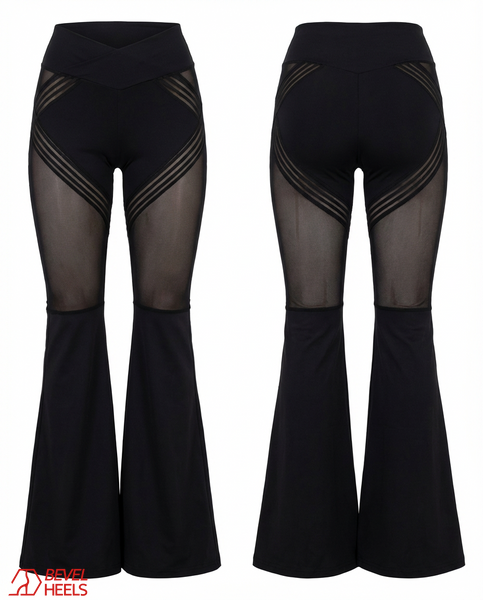 Women's Flared Pants, Black, M